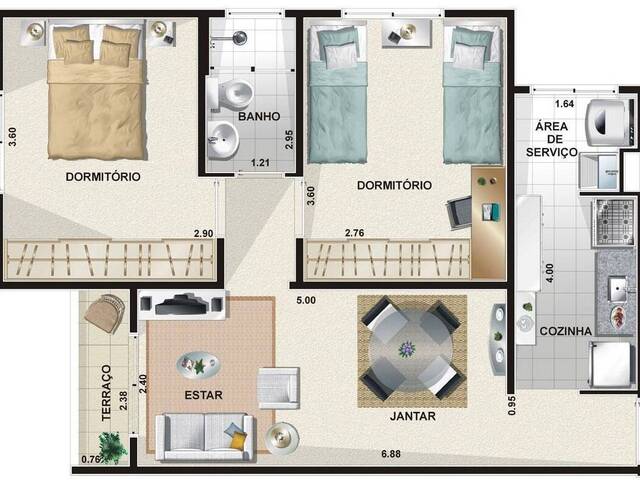 #73 - Apartamento para Venda em Carapicuíba - SP - 3
